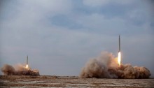 صورة التي نشرها الحرس الثوري الإيراني في 16 يناير 2021، لقوات الحرس تُطلق الصواريخ في مناورة في إيران