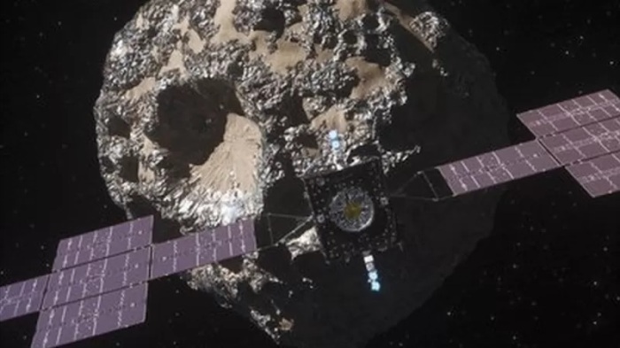 تصور لاقتراب مسبار "سايكي" يقترب من الكويكب "سايكي "سايكي 16"